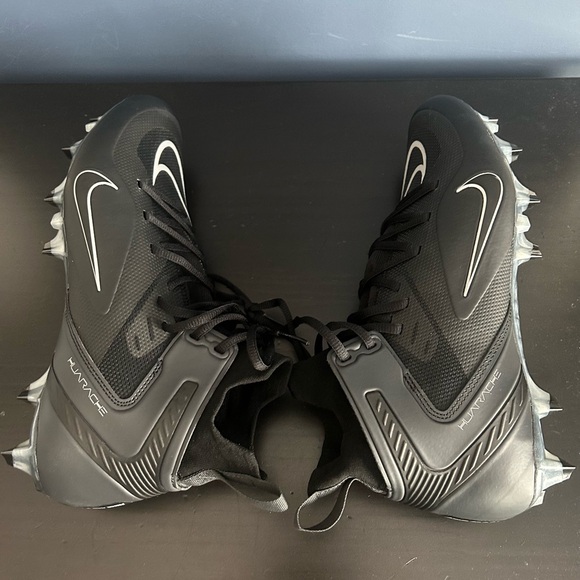 Nike Alpha Huarache 8 Elite LAX Black Lacrosse Cleats CW4447-001 Men's Size 10 - Picture 8 of 8